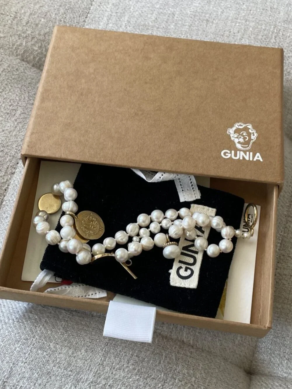 Like new Gunia Project Pearl Necklace with Pendants famous Ukrainian jewelry - Picture 3 of 7